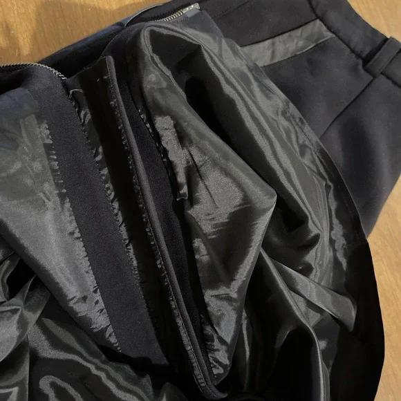 J. Lindeberg Skirt Women 8 / 10 40 Black Genuine Leather Trim Business Wedding - Picture 8 of 9